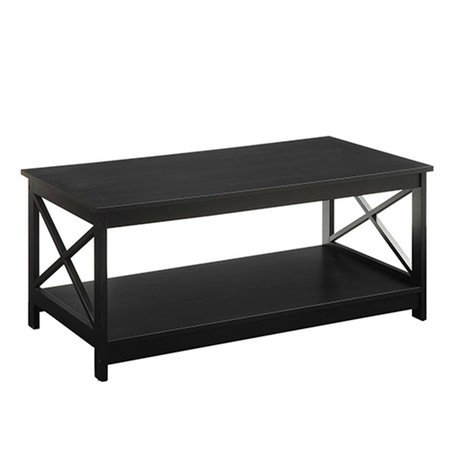 CONVENIENCE CONCEPTS Oxford Coffee Table with Shelf Black HI2648665